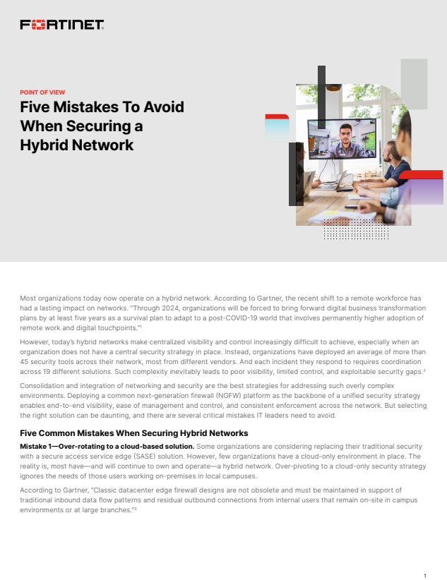 Fortinet_5 mistakes to avoid - Snippet Fortinet_5 mistakes to avoid - Snippet